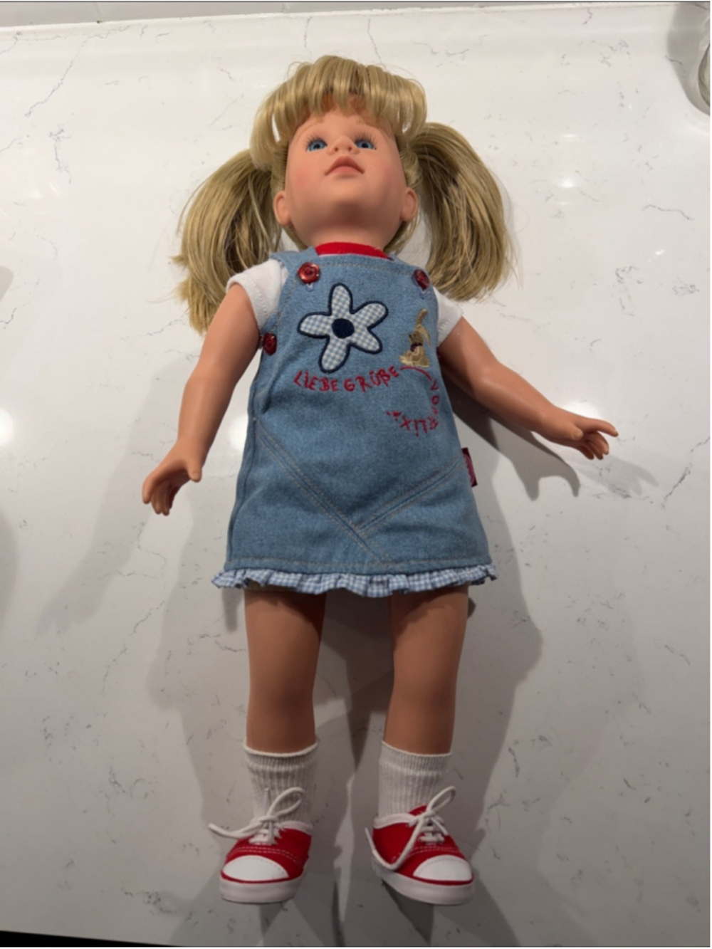 GOTZ Doll 624 Marie Blonde Pigtail Play Doll - Picture 2 of 5